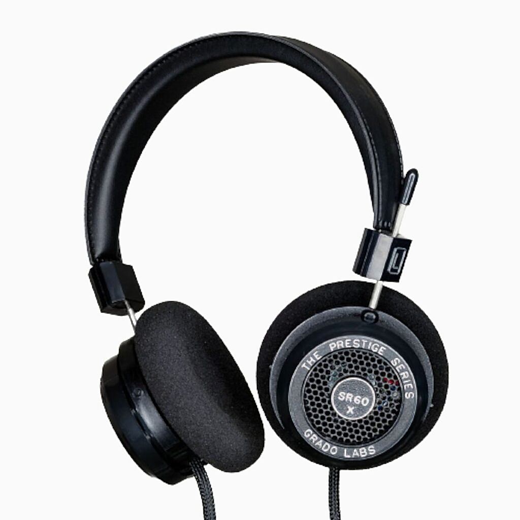 Auriculares abiertos de color negro modelo SR 60 X de la marca Grado Serie Prestige