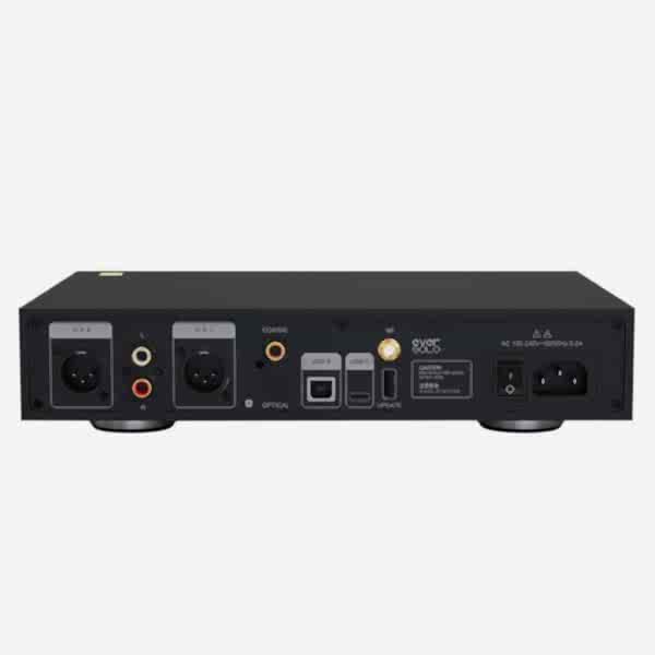 Vista trasera del decodificador de audio compacto Eversolo DAC-Z8